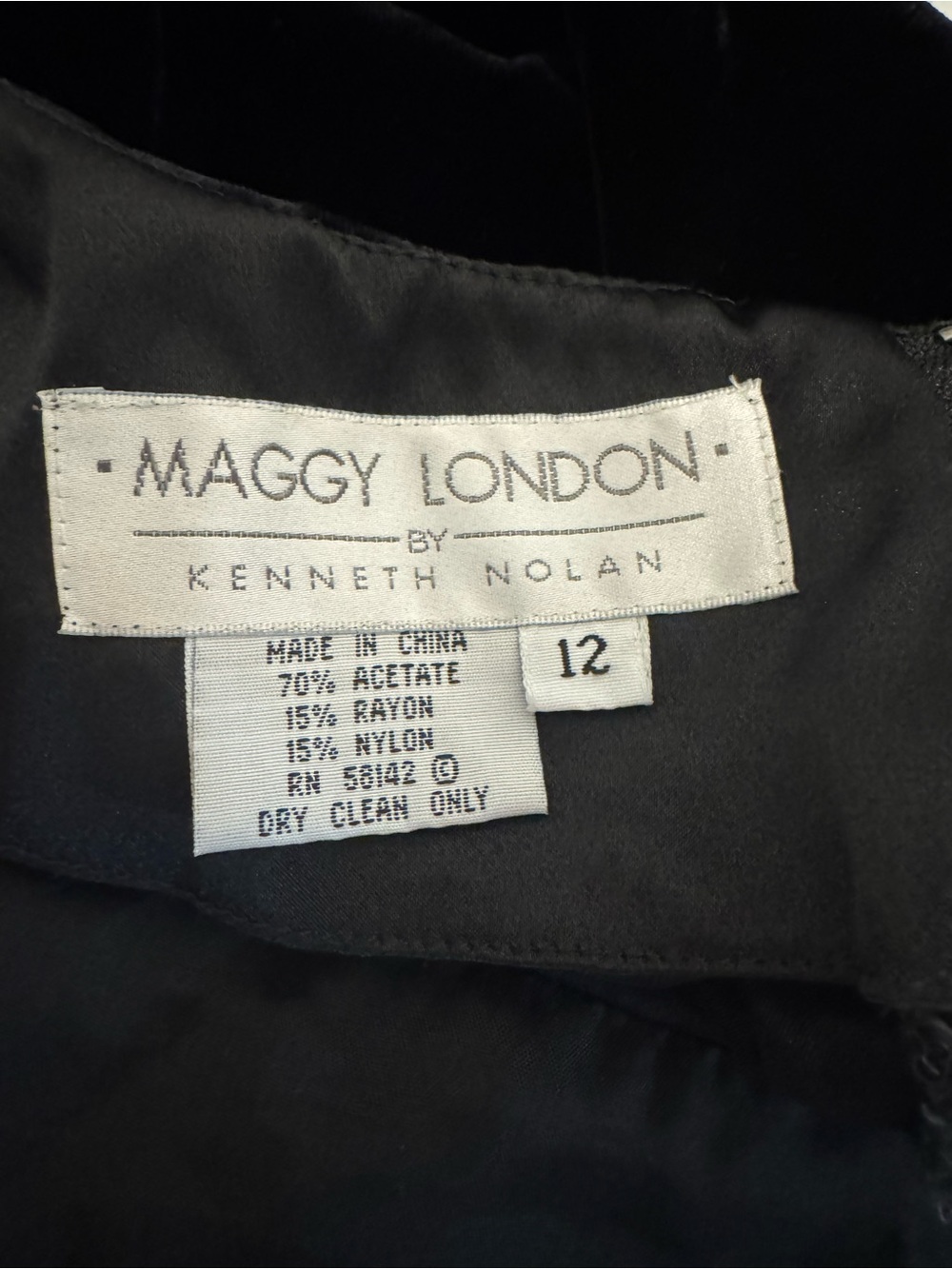 Maggie London Black Dress. Size 12 - Picture 4 of 4